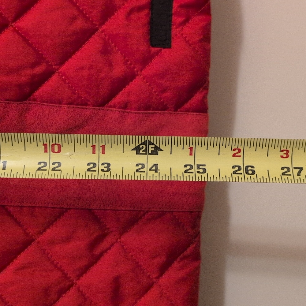GH Bass Orange And Navy Quilted Vest - Picture 7 of 8